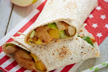 Marinated Chicken Burrito with Mango Salsa